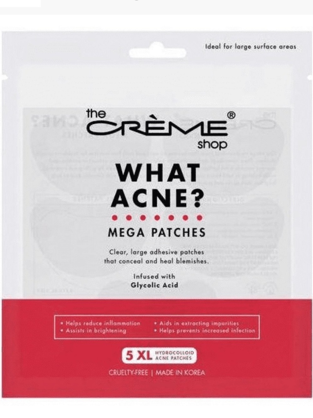 The Crème Shop What Acne? Mega XL Hydrocolloid Acne Patches